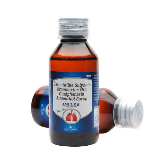 AMCUS-B TERBUTALINE SULPHATE 1.25 MG + GUAIPHENESIN 50 MG + BROMHEXIN HCL 2 MG + MENTHOL 0.5 MG