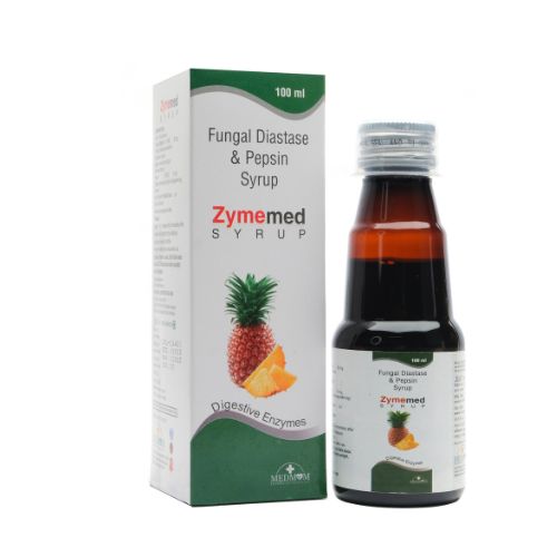 ZYMEMED SYRUP FUNGAL DIASTASE 50MG + PEPSIN 10 MG